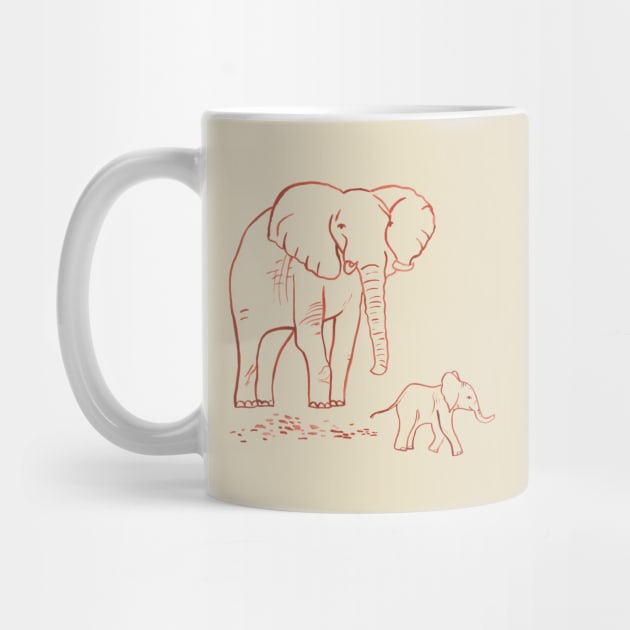 Elephant and Baby by Das Brooklyn